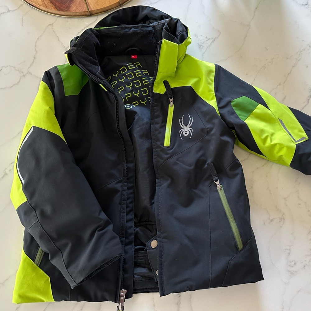 Spyder Jacket with Black and Neon Accents